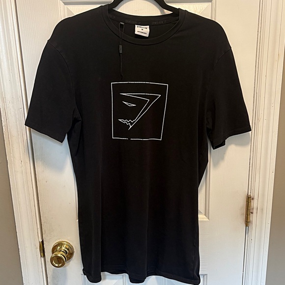 ♥️💖 Gymshark Men’s Black T Shirt Size M - Picture 1 of 4